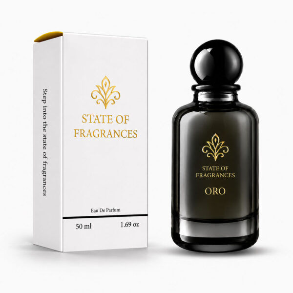 ORO perfume bottle – luxury men's fragrance inspired by Versace Eros